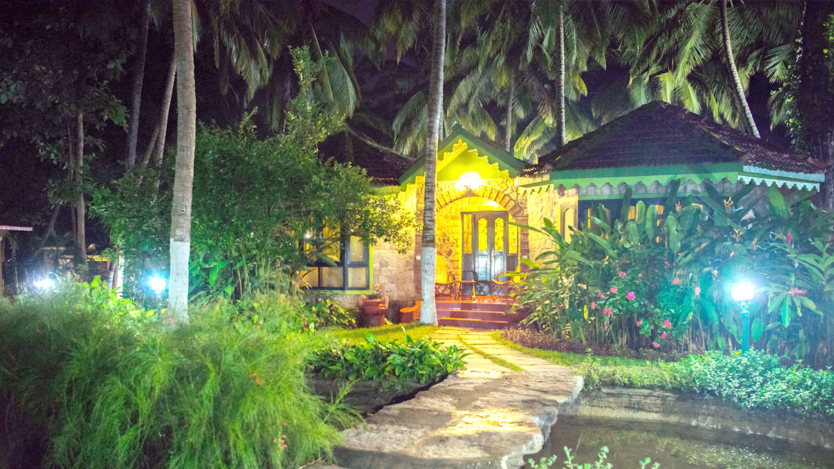 Exterior of Maharaja Suite surrounded by Water Stream